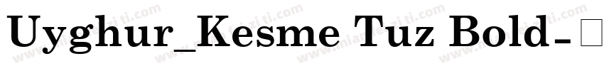 Uyghur_Kesme Tuz Bold字体转换